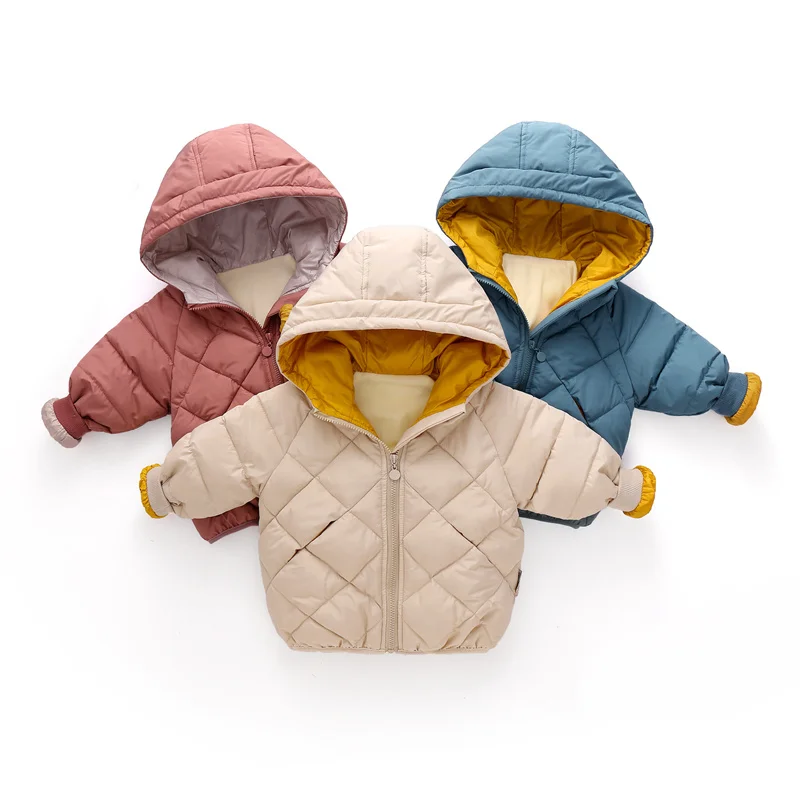 2023 baby girl winter coats and jackets Cotton Clothes Boys Girls Cotton plush baby warm cotton jackets