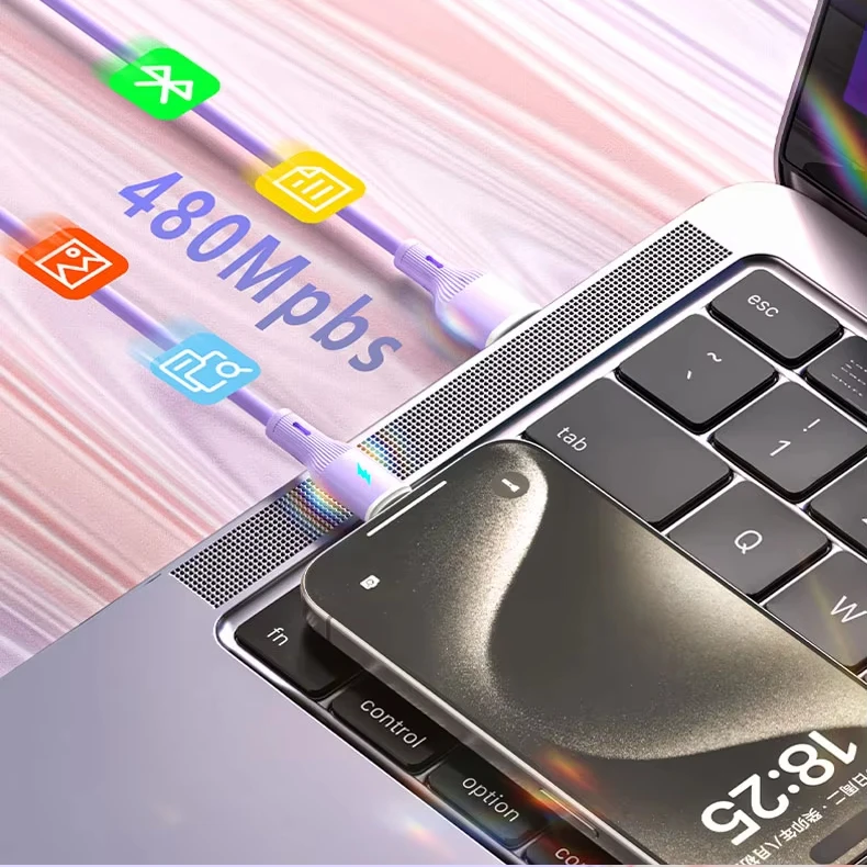 1m 60w USB Data Cable Type C Mobile Phone Pd Quick Charging USB Cable for Mobile Phone