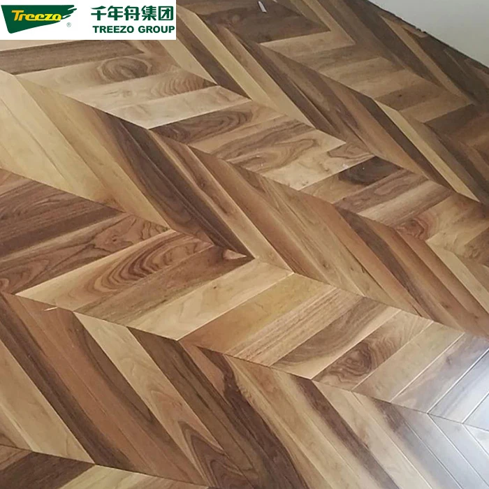 High Quality TAP & GO Fire Multi Core UV Lacquered Retardant Herringbone Engineered Parquet Wood Flooring