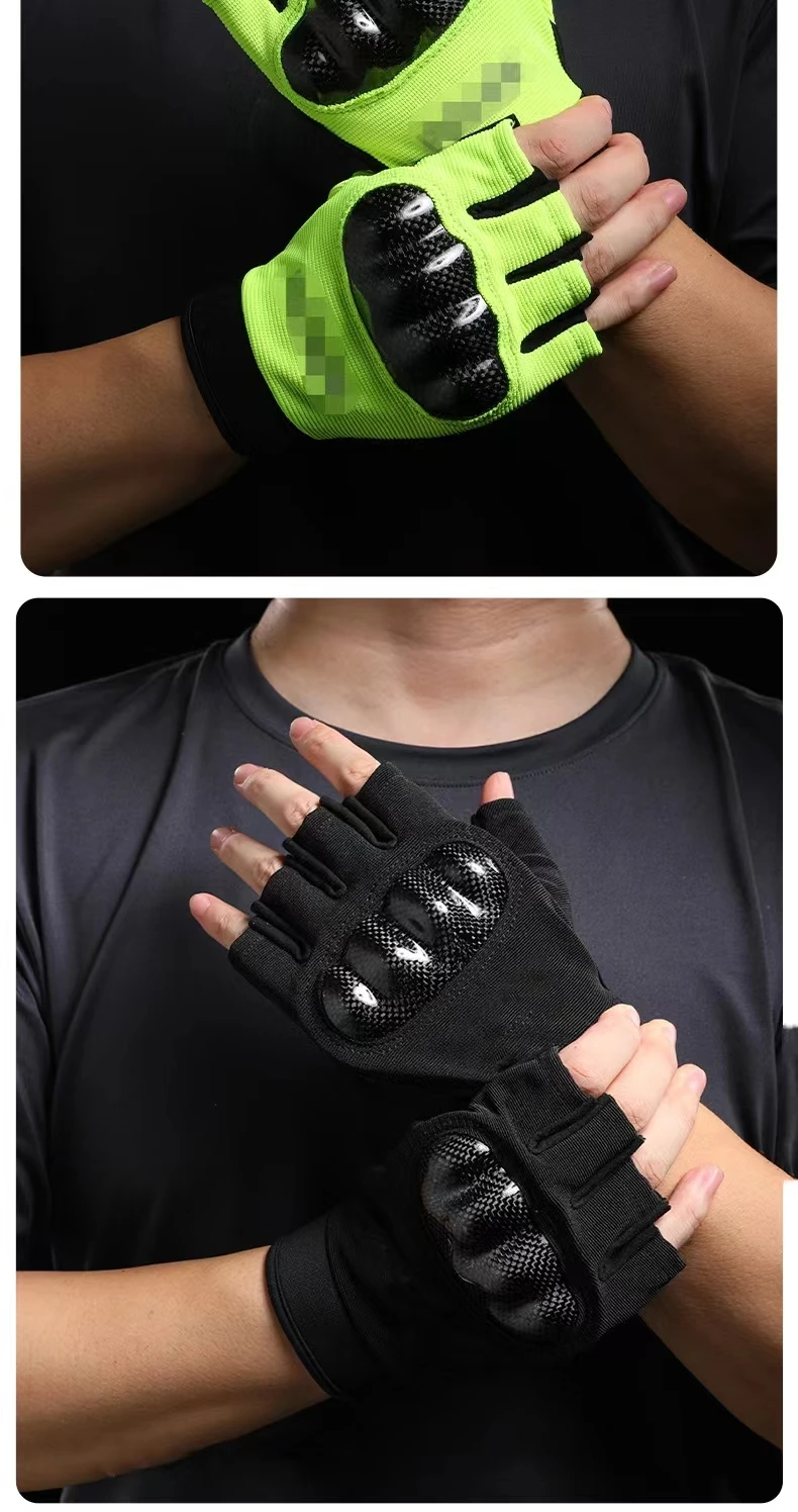 Wholesale Men and Women Sports Reflective exercise breathable outdoor Half-finger Fitness Cycling Non-slip Gym Gloves