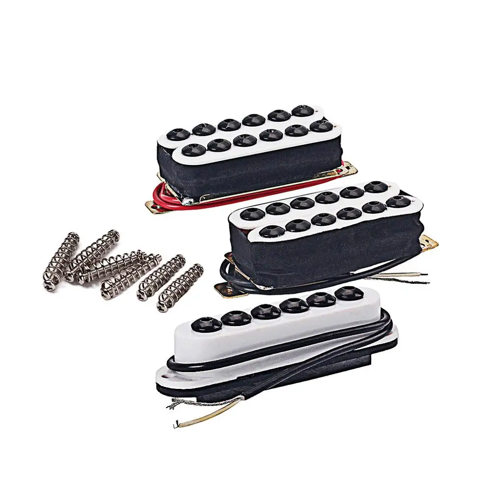 GMC11A  one Set Bridge Neck Invader Style White Guitar Humbucker Pickup