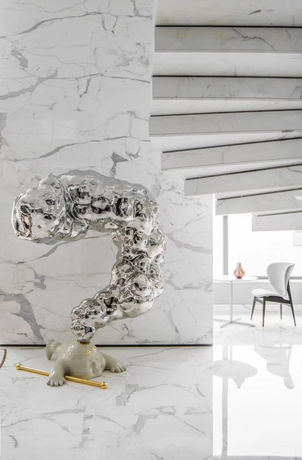 whole sale artificial stone faux Calacatta white marble price cut to size stairs flooring tiels