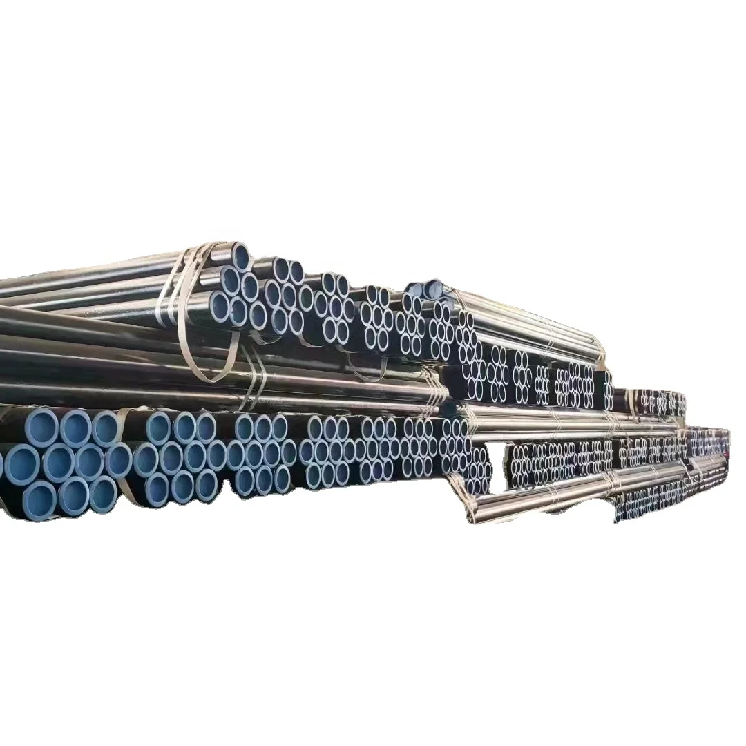 ASTM Gas and Oil Tube Ms Round Carbon Pipe Black Iron Used For Petroleum Pipeline Seamless Steel Tube