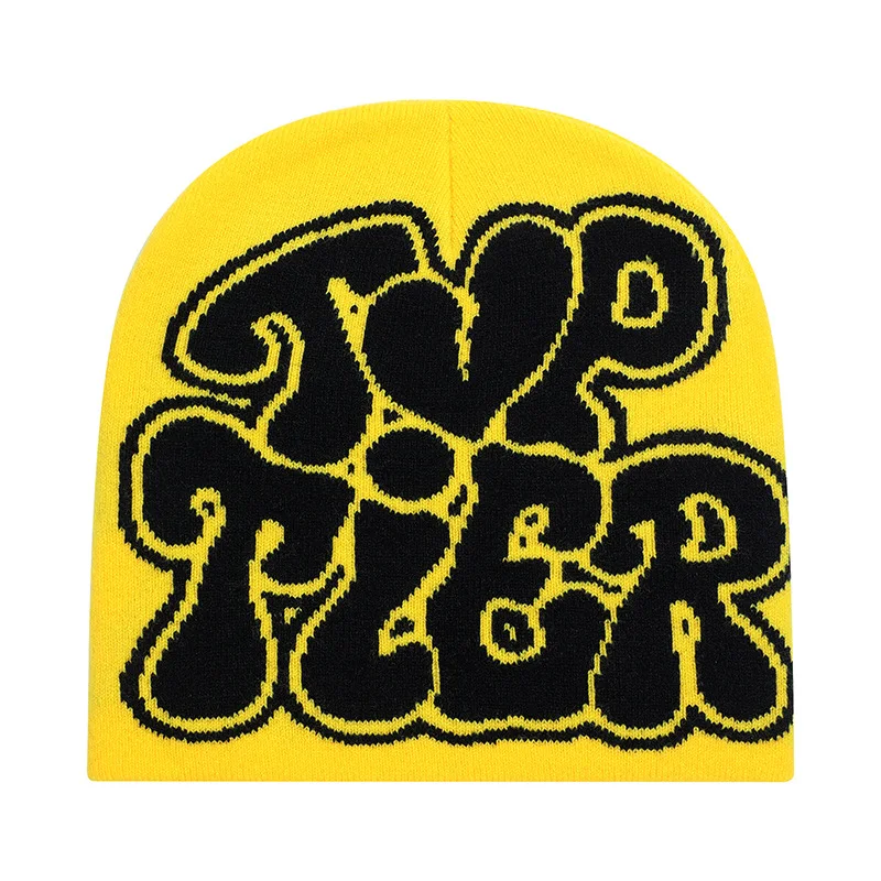 Custom Manufacturing With Logo All Over Print Designer Acrylic Unisex Graphic Style Jacquard  Beanie Hats