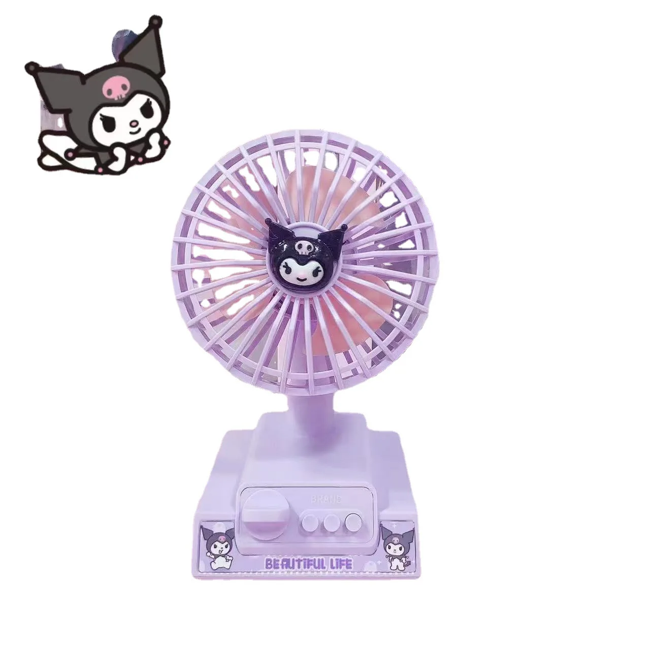 Botu hot kawaii anime melody kulomi melody cinnamon mini fan Desktop Shaking Head Usb small Fan Office Children Gifts summer toy