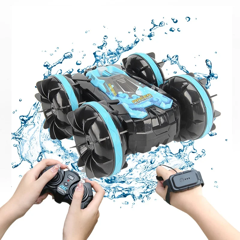 2.4G 4WD Off Road Waterproof Amphibious Stunt Radio Remote Control Car toys RC Cars Indoor Outdoor Play Toys