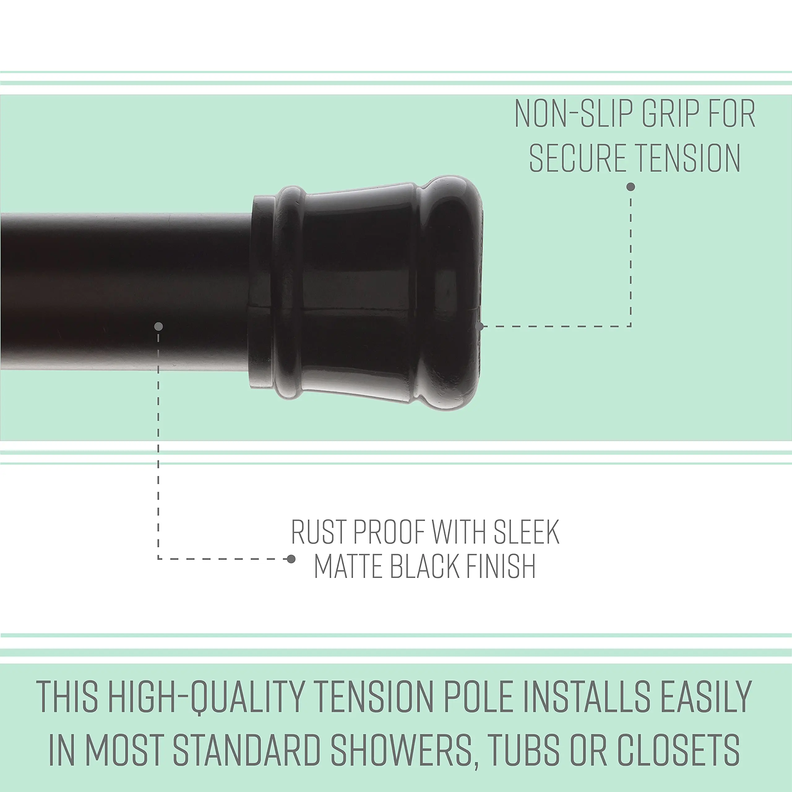 Wholesale Extendable Multicolor Shower Curtain Rod Holder Tension Adjustable Divider Rod