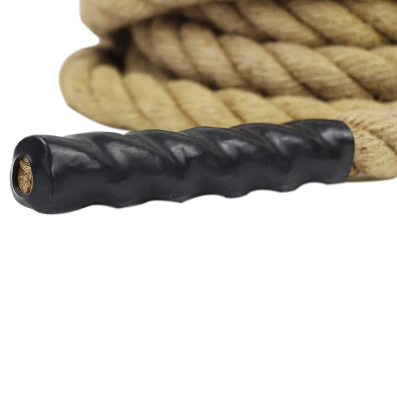 Jute Sisal Material And Natural Hemp  Color Cross Fit Training Rope Cheap Climbing Jute Rope