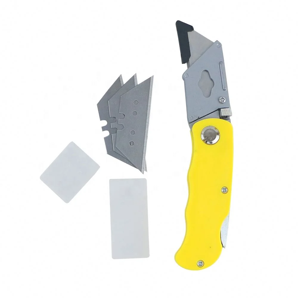 Heavy Duty 18mm Stainless Steel Folding Utility Knife with Quick Change Blade