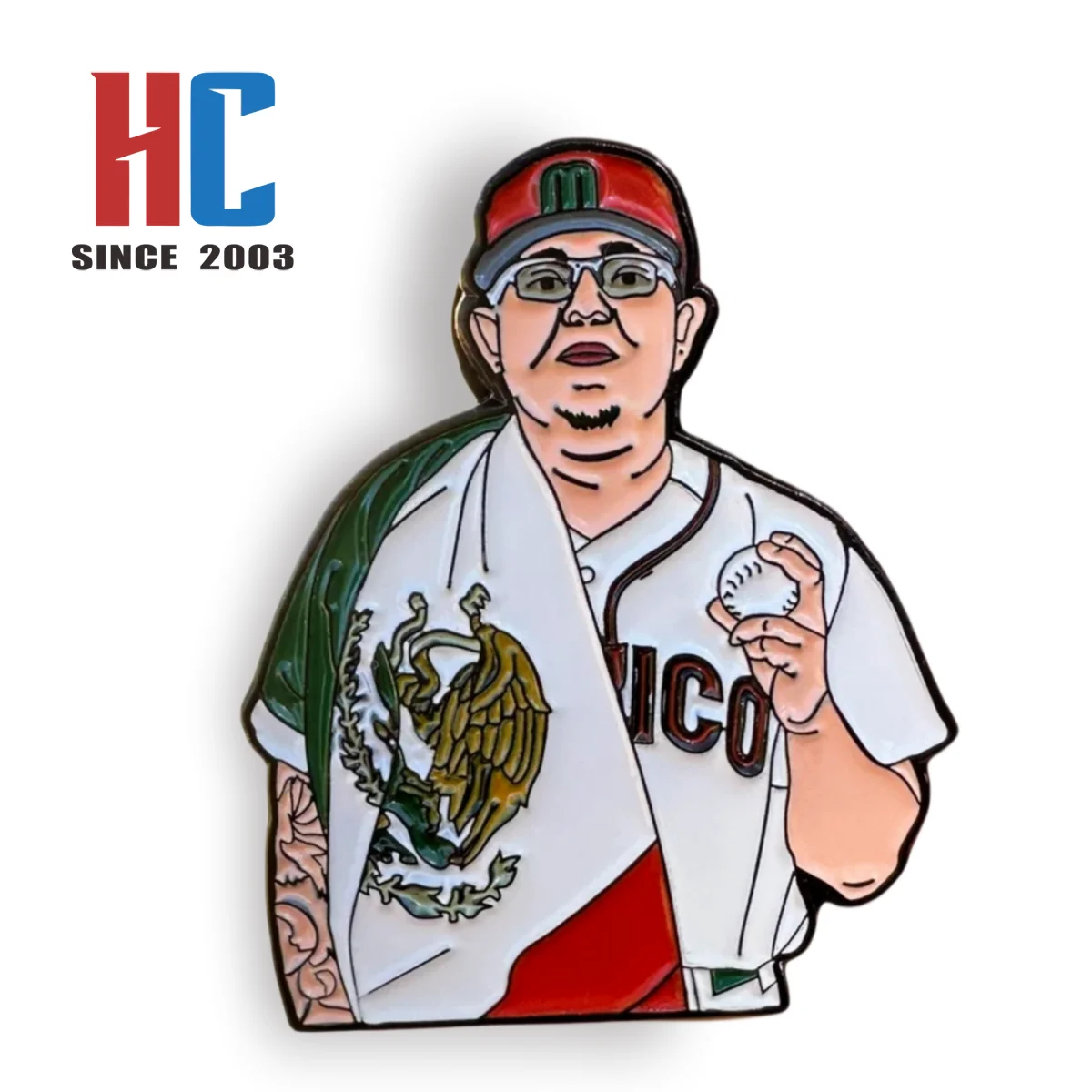 20 Years  Factory Custom Hard enamel beatiful  Mexican man Mexico character  Latins Lapel Pin
