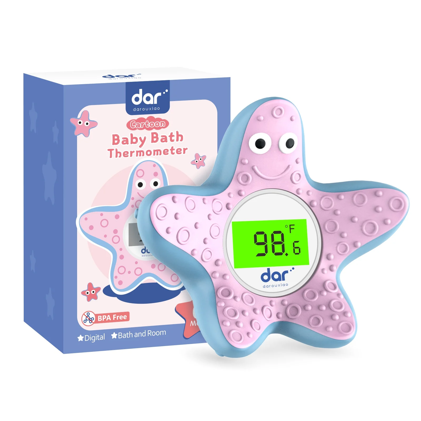 Baby Water Thermometer Bath Thermometer with Backlight Display Bathtub Floating Toy Safety Thermometer for Kids Toddler