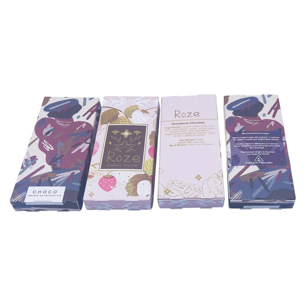 Custom Logo Printed food grade best chocolate box  premium chocolate bar box