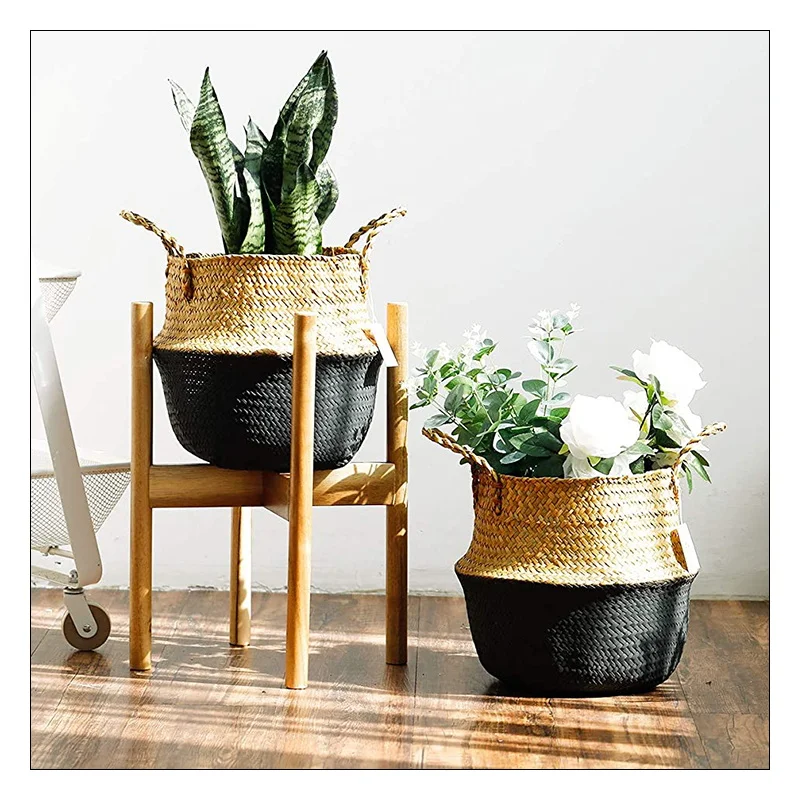 
Genuine Rattan Beach Hanging Baskets Shallow Waste Plant Indonesia Handmade Large Storage Basket 