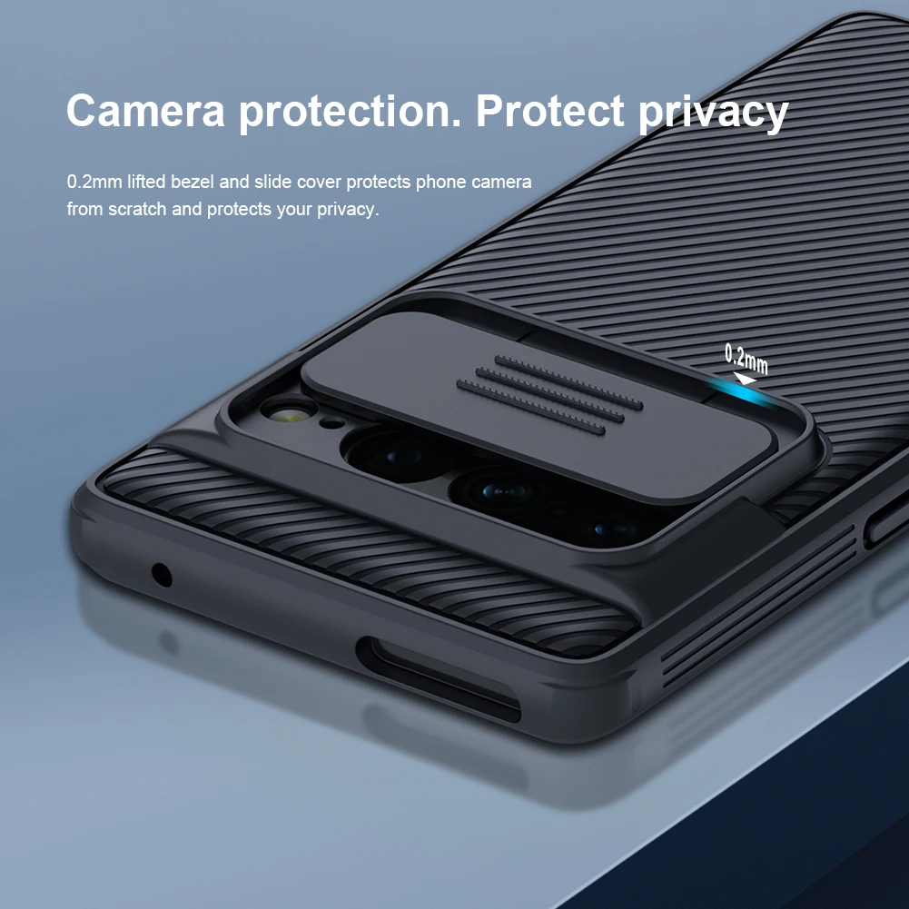 Nillkin for Google Pixel 7 Pro Case Camshield Pro Hybrid Tpu Bumper PC Slide Cover Camera Protection Phone Case for Pixel 7 6A