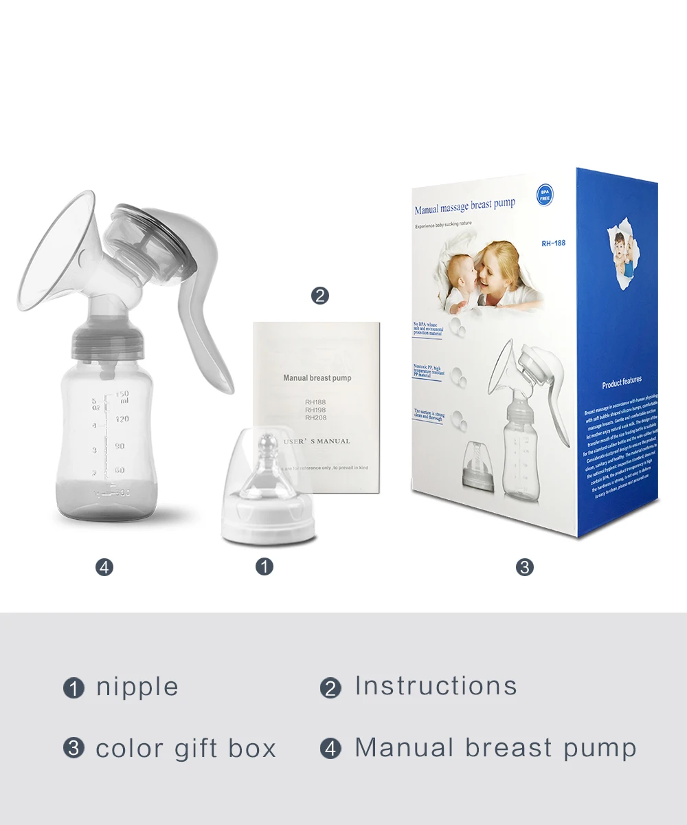 The Best Manual Breast Pump In China No. 1 Factory Hot Sale High Quality Handsfree BreastPump
