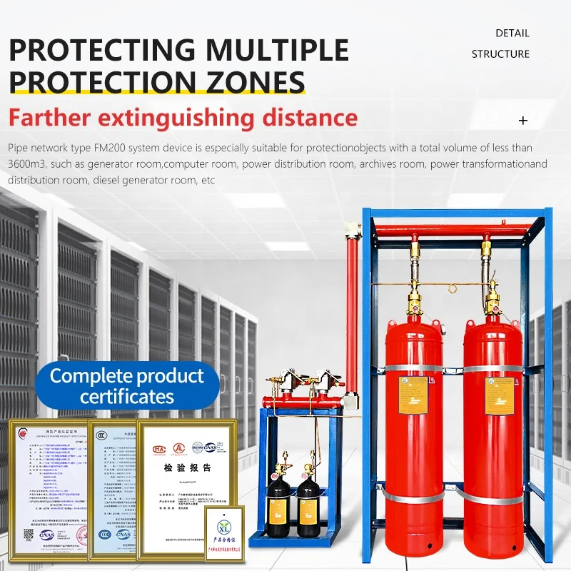 Hot Selling Hfc 227 Fm 200 Gas Based Automatic Fire Suppression System Installation