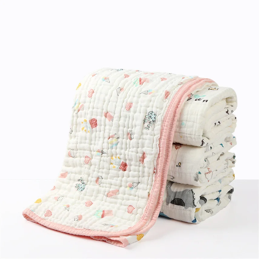 Индивидуальное 6-слойное 100 органическое хлопковое мусульманское одеяло для новорожденных, супер мягкое одеяло, одеяло из муслина для продажи