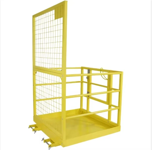 2 Person LW Forklift Platform Safety Cage Yellow