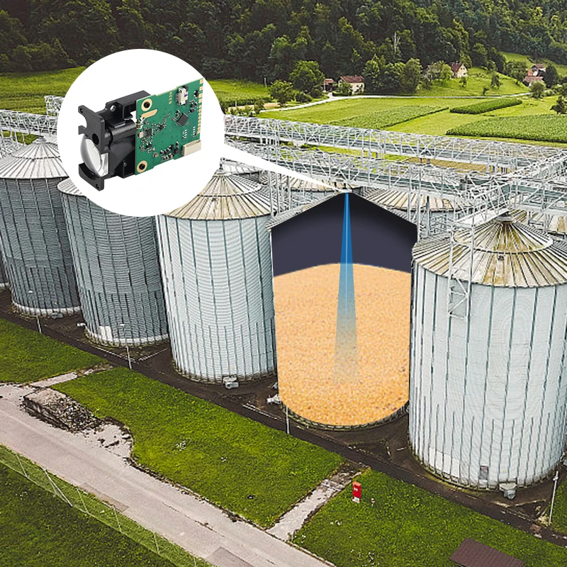 Optical Red Light 120m 3HZ Laser Ranging Sensor Industrial Laser Measure Distance Sensor RS485