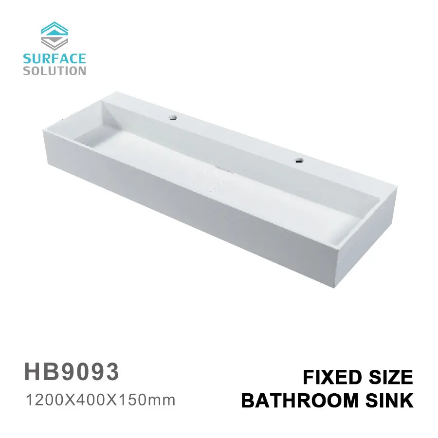 China Modern Artificial Stone Acrylic Resin Hand Wash Basin Wall Hung Mounted Solid Surface Bathroom Sinks