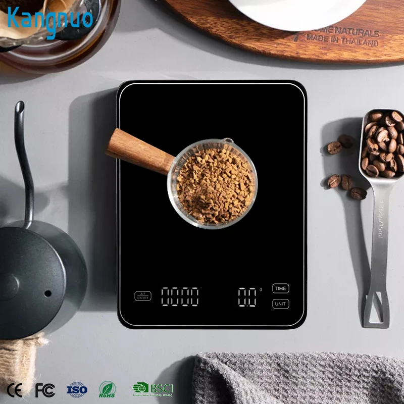 Custom Logo Painting 3kg/0.1g Electronic Kitchen Food Weighing Scales Timemore Espresso Digital Coffee Scale With Timer