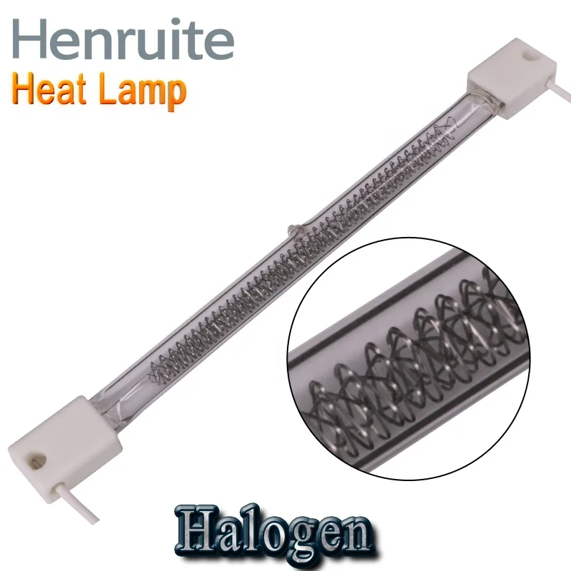 10mm 534mm 400v 2000w Clear Halogen Heat Lamps for Silk Screen Printing Machine