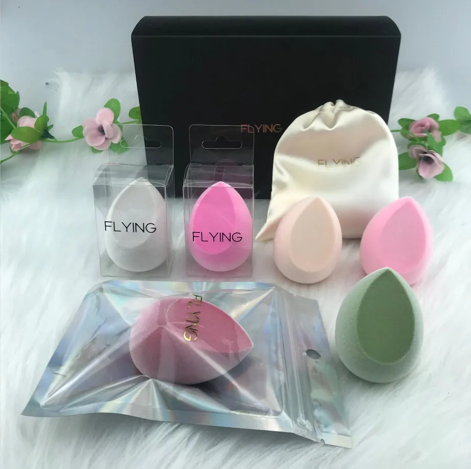 
Hot sale Fly private label Microfiber beauty makeup cosmetic puff facial face sponge velvet blender organic makeup tools 