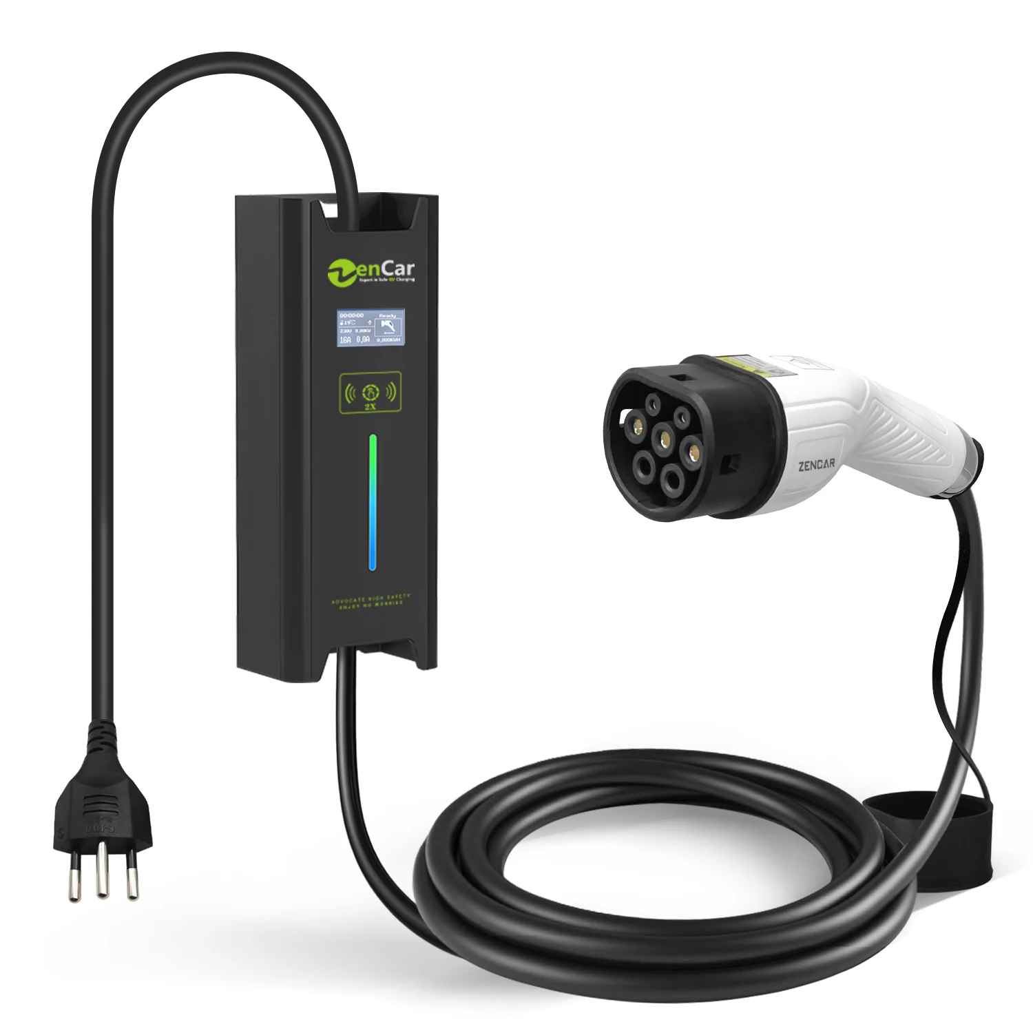 2.2Kw Electric Vehicle Charger 10A Evse Model 2 Ev Charging With T2 Plug Temp Sensor In T13
