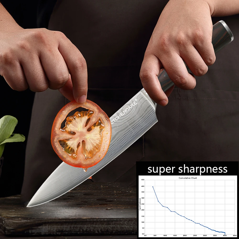 KITCHENCARE Hot Selling Factory Price OEM Metal 13 Piece Chef Block Set Wooden Kitchen Knives Set with Stand