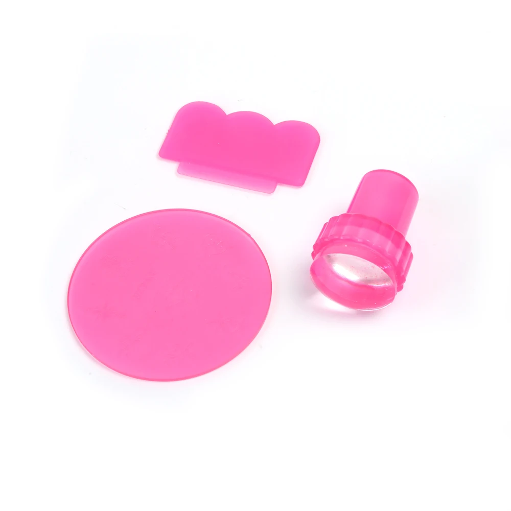 5..5cm Nail Stamper Scraper Nail Art Templates Pure Clear Jelly Silicone Nail Art Stamp For Stamping Polish Print
