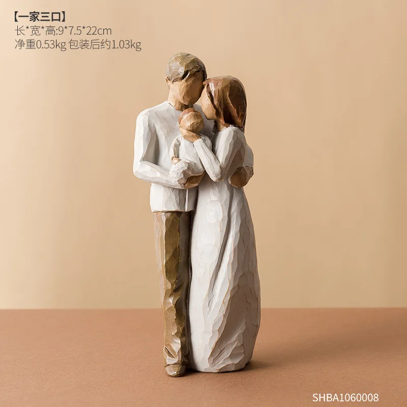 Nordic Furnishings Living Room Bedroom Desktop Ornament Furnishing Crafts Office Desk Resin Personality Figure Decoration