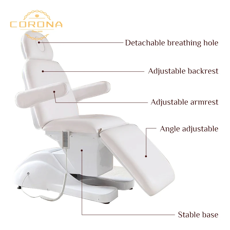 Beauty Salon Chair Furniture Facial Cosmetic Bed Electric Beauty Bed 3 Motors for Dental Clinic
