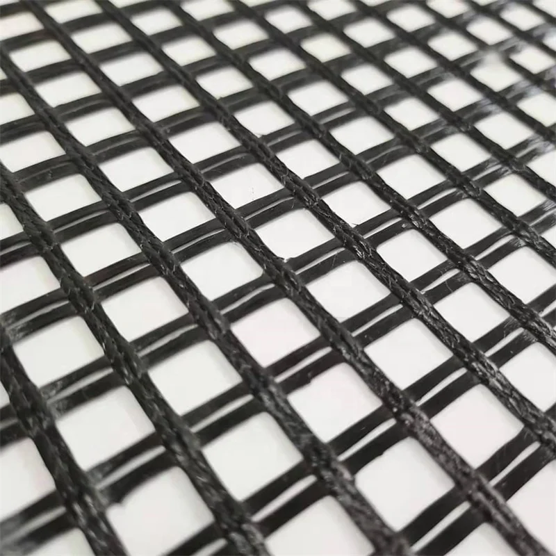 High Quality Fiber Glass  Geogrid for Road Construction Factory Price Plastic Soft Black Horizontal Packing Color Origin