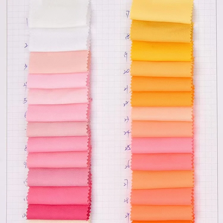 TC Autumn and winter tie dye twill solid color clothing fabric suitable for hotel uniforms