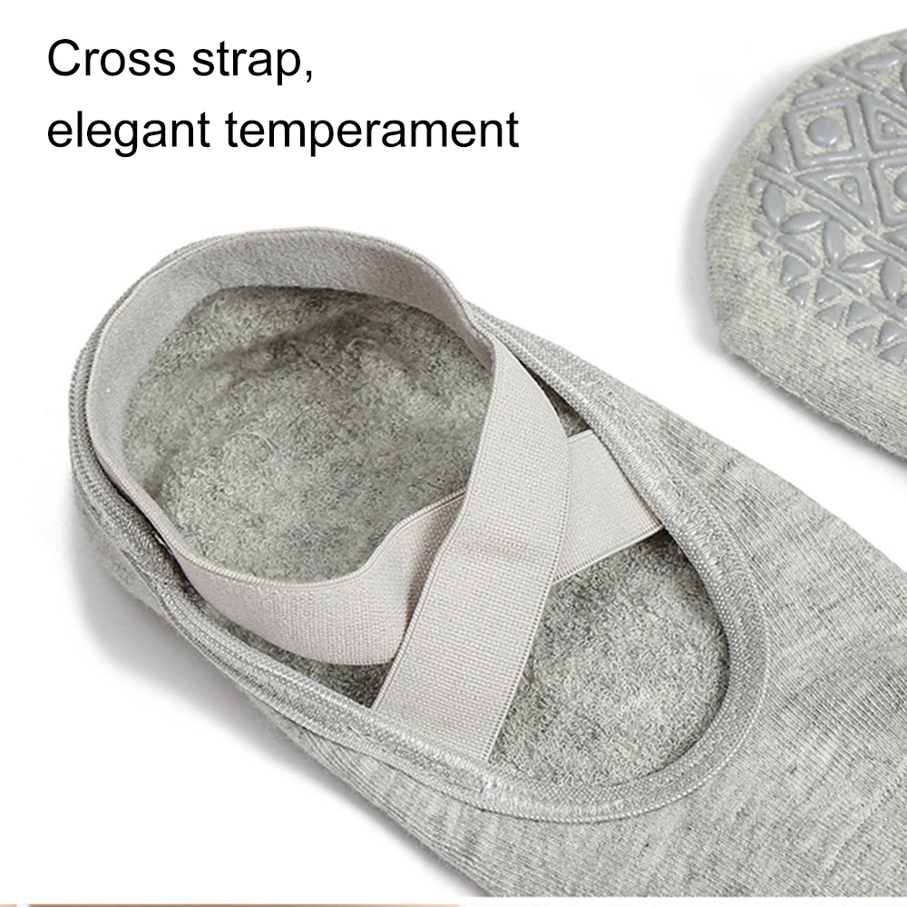 Women High Quality Anti-Slip Breathable Backless Yoga Socks Custom Logo Anti Slip Ankle Ladies Sports Socks Grip Pilates Socks