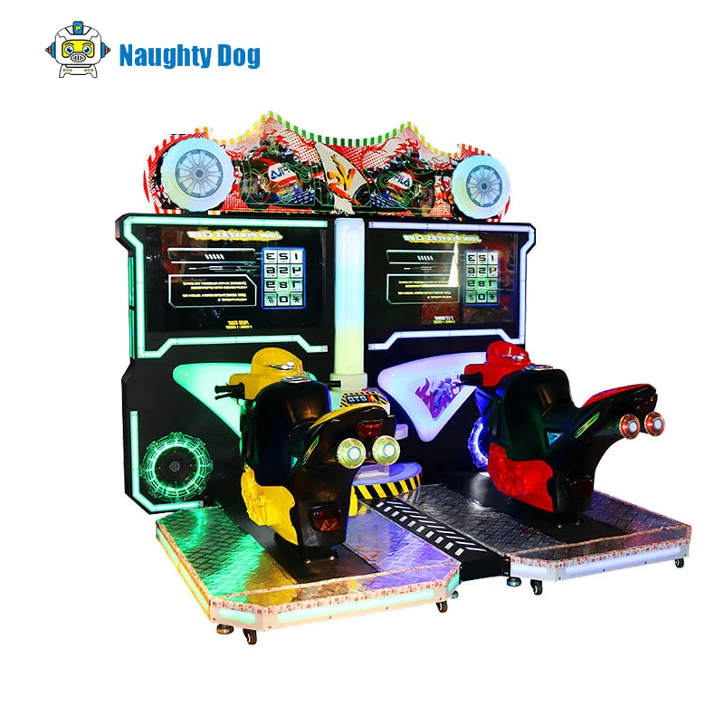 High quality Double Player Coin Operated Arcade Motorcycle Game Machine Racing Simulator Ride Motor Game for Game Center
