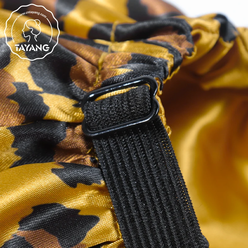  Designer inspired for braids shimmer double layer custimized print leopard made satendes dames