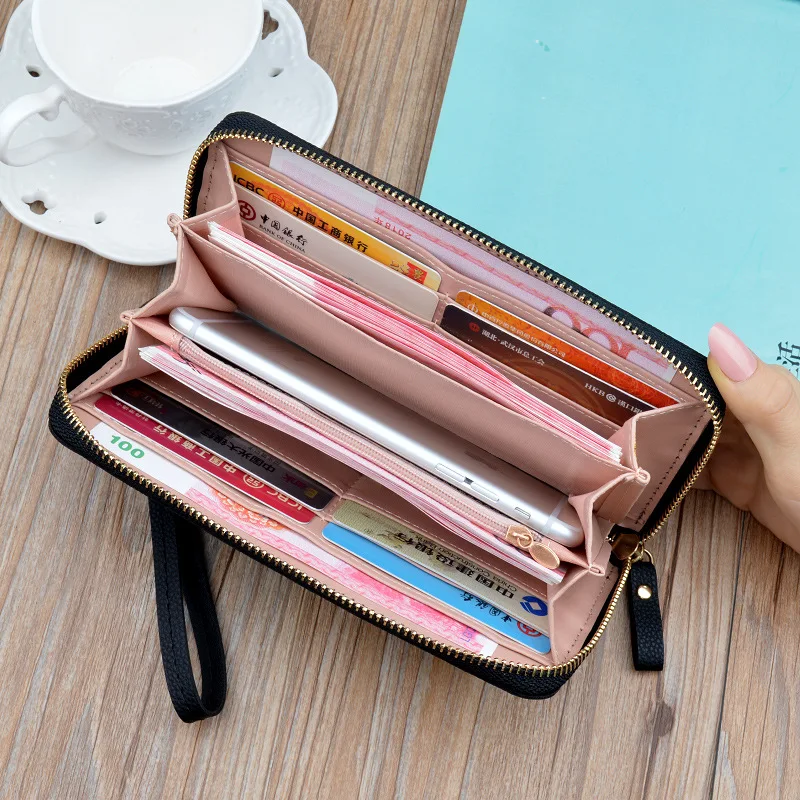 2024 Hot Sale Fashion New Product Design Leather Women Elegant Long Purse Wholesale Ladies Wallets