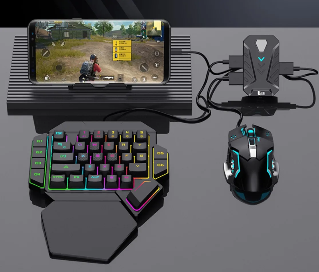 Адаптер для мобильных игр PUBG подключи и работай контроллер геймпада конвертер игровой клавиатуры мыши Android