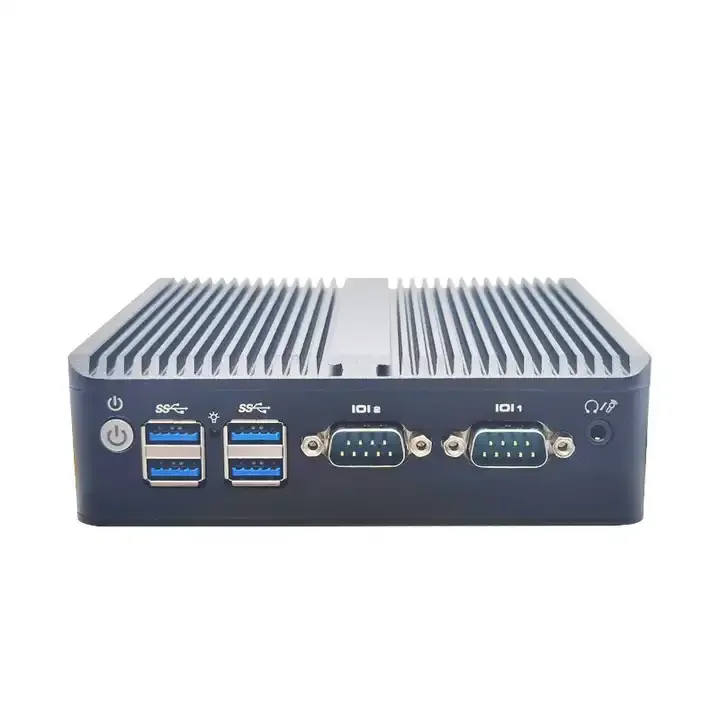 China manufacturer J6412 Quad core Nuc mini pc DDR4 small box case pc DC 12V PXE 4G 2*etherne 2COM Nuc mini pc computer