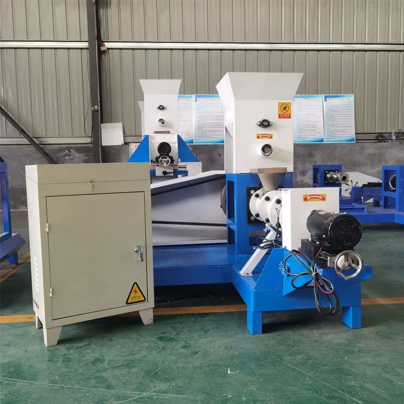 Tilapia feed pellet extruder dog food making pellet machine single screw extruder