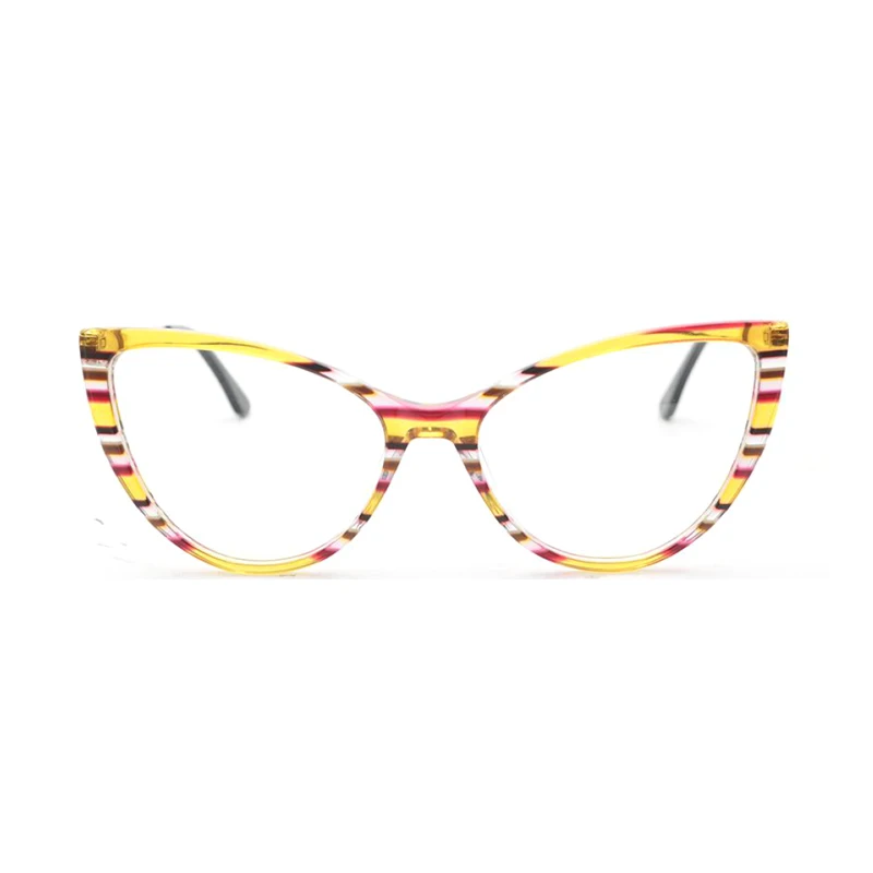 Customized Fashion Luxury Acetate Cat Eye Glasses Frame Anti Blue Light Eyewear Frame For Women
