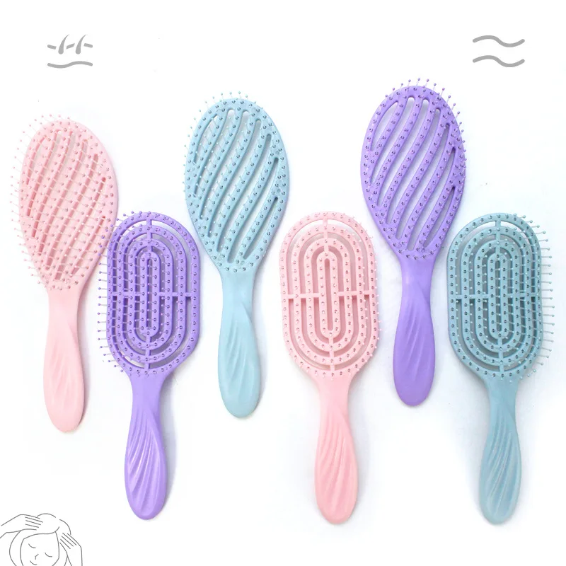 Abeis Factory Sale Plastic Candy Color Hair brush Women Styling Hair Comb