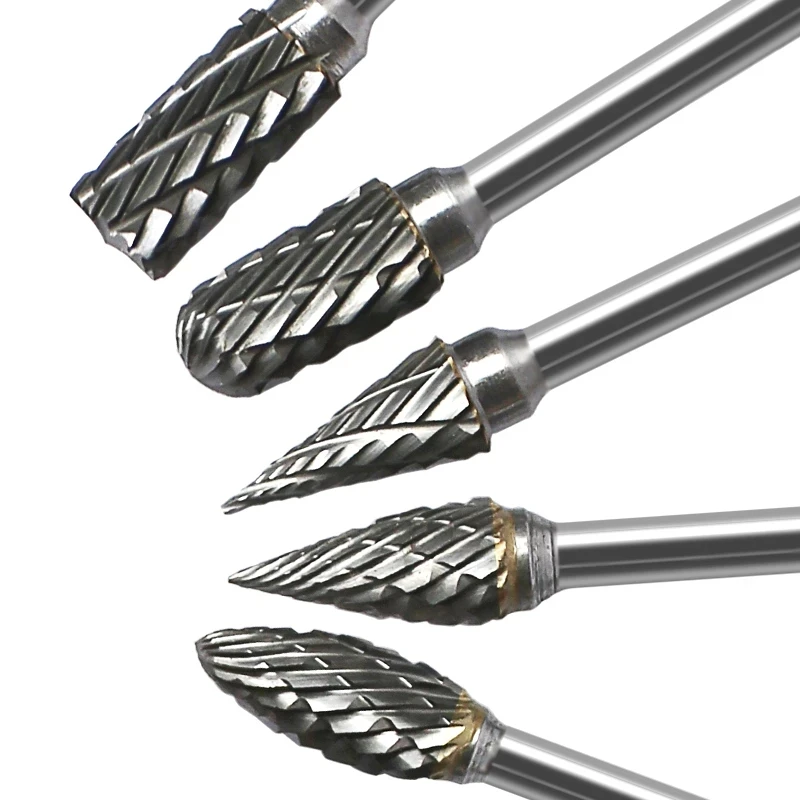1/8 Tungsten Carbide 3x6mm Drill Bits Rotary Burrs Metal Diamond Grinding Woodworking Meatl Milling Cutters DIY