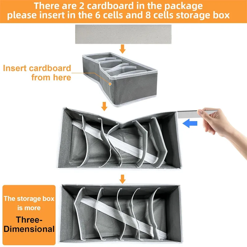 Wholesale Underwear Storage Home Foldable Clothes Divider Storage Box Set