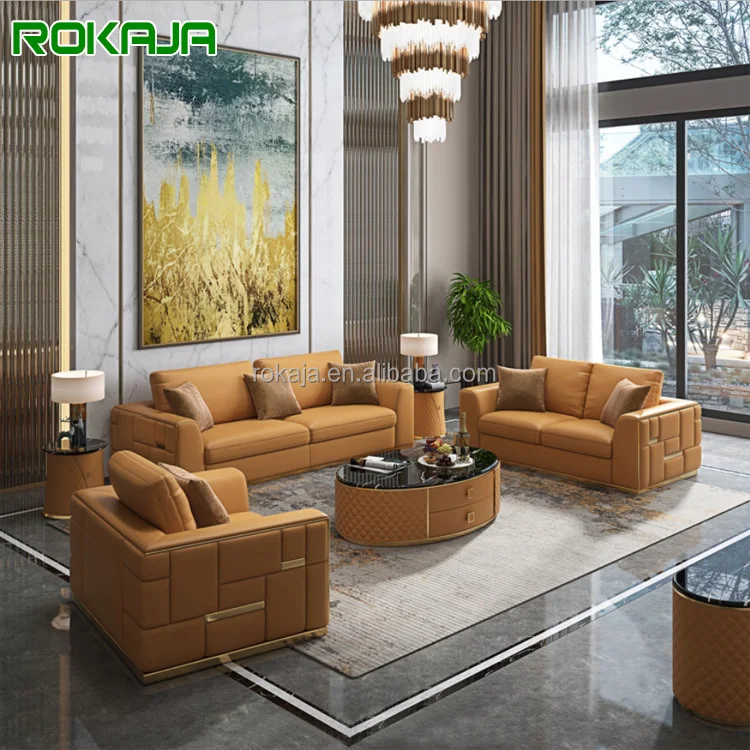 European Style Latest Sofa 1 2 3 Seat Design Living Room Sofa Modern Luxury Lounge Sofa Home Furniture Sets