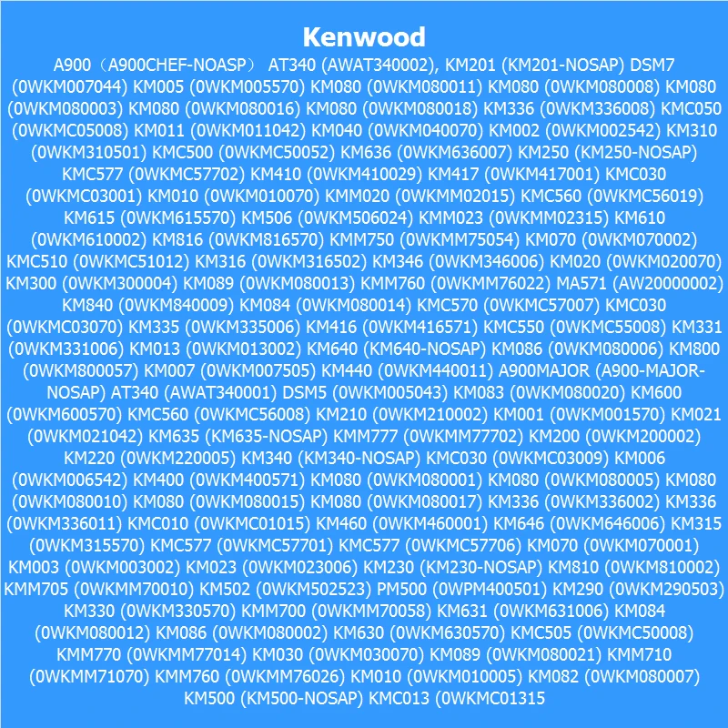 
Bread Maker Machine Belt Breadmaker Conveyor Spare Parts for Kenwood FP479 FP580 FP680 FP690 FP691 FP696 FP698 FP730 