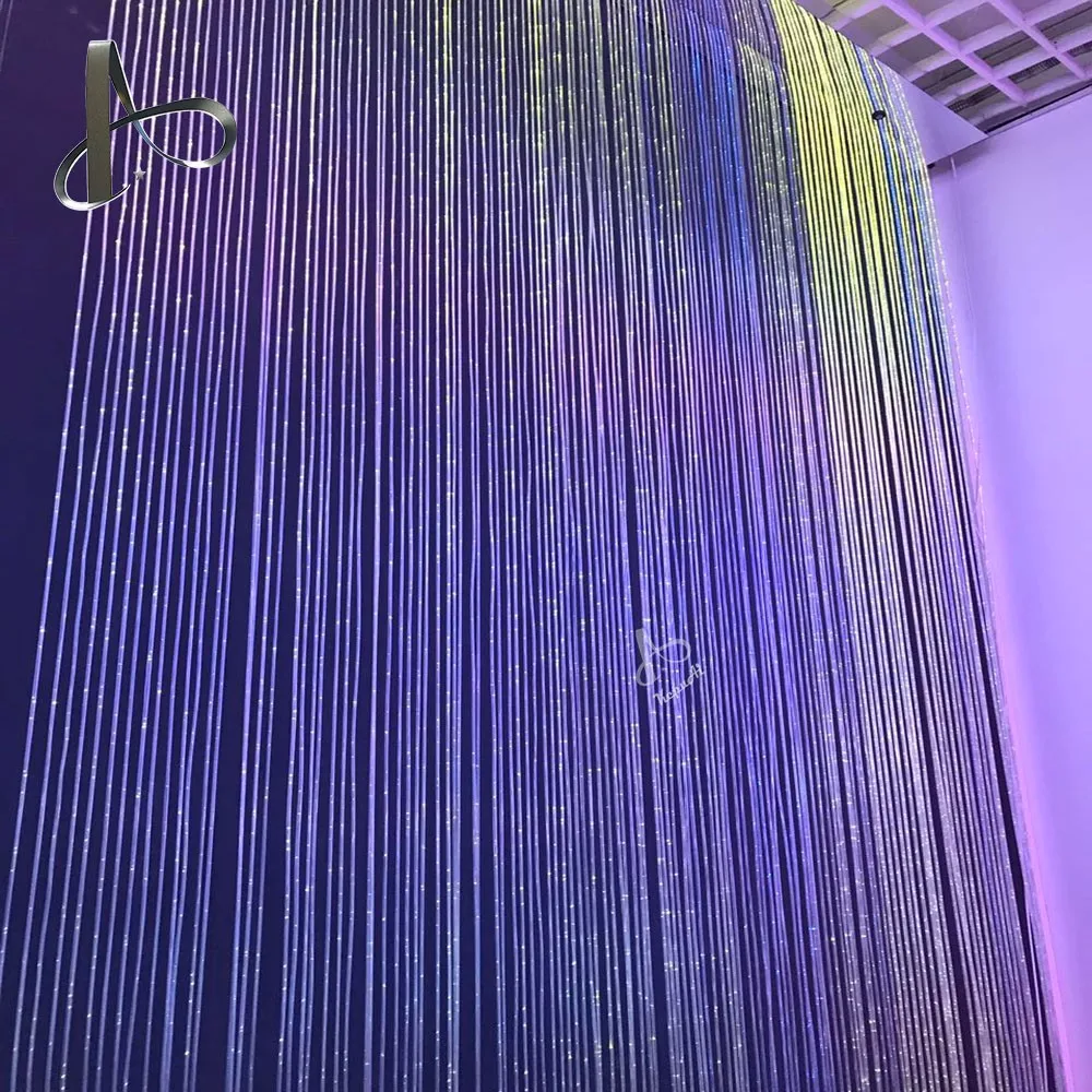 2023 Customizable KEPUAI LED Fiber Optic Curtain Lights Water Proof Fiber Optic Light Fountain Lamp