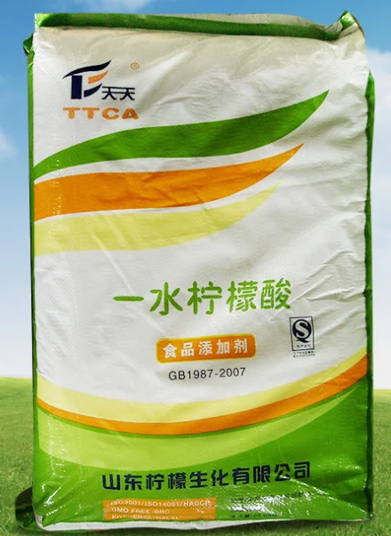 weifang citric acid monohydrate food grade organic citric acid ensign/TTCA citric acid price