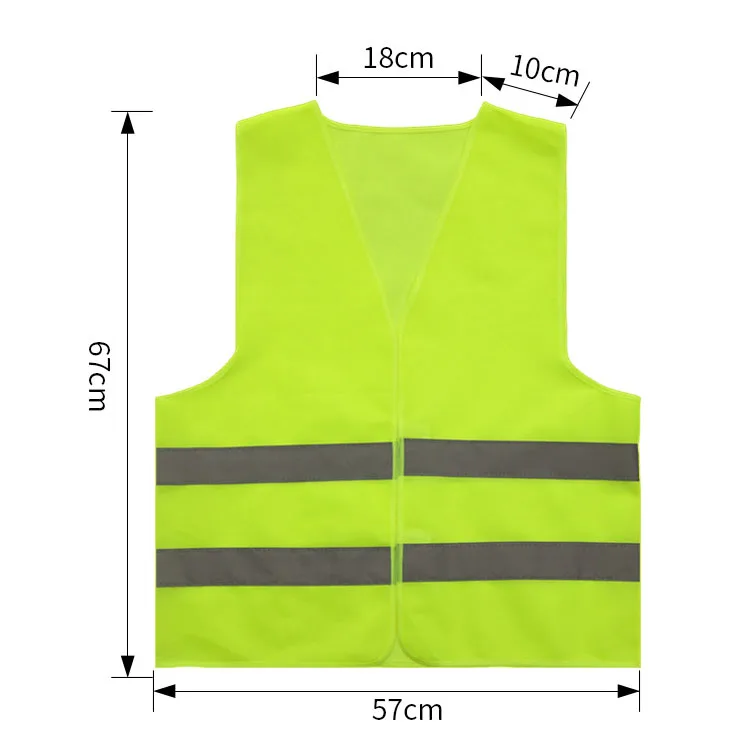 Customized High Visibility Reflective Work Vest with Brightness Reflective Strip Polyester Safety Vest Hi-Vis Mesh Custom Logo